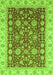 Machine Washable Oriental Green Traditional Area Rugs, wshabs3656grn