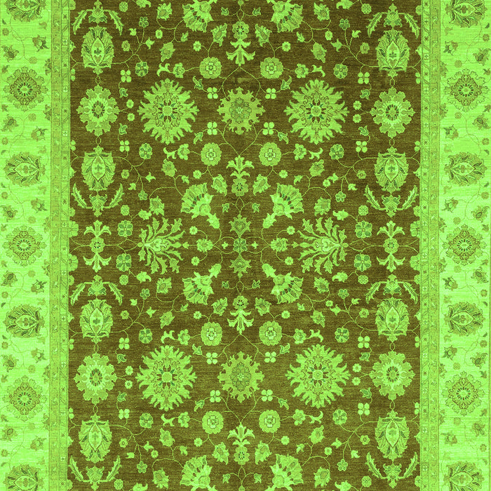 Machine Washable Oriental Green Traditional Area Rugs, wshabs3656grn