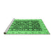 Sideview of Machine Washable Oriental Emerald Green Traditional Area Rugs, wshabs3656emgrn