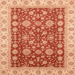 Square Machine Washable Abstract Scarlet Red Rug, wshabs3656