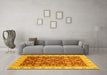 Machine Washable Oriental Yellow Traditional Rug in a Living Room, wshabs3656yw