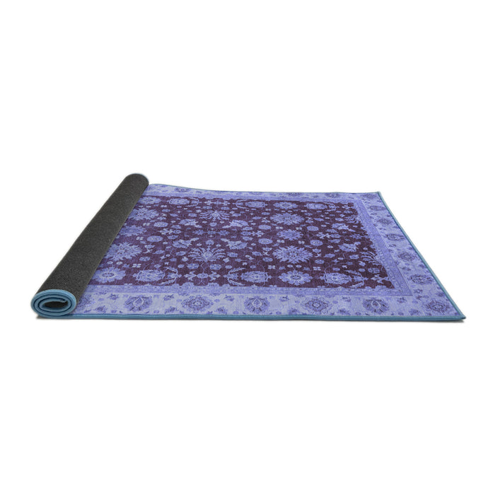Sideview of Oriental Blue Traditional Rug, abs3656blu