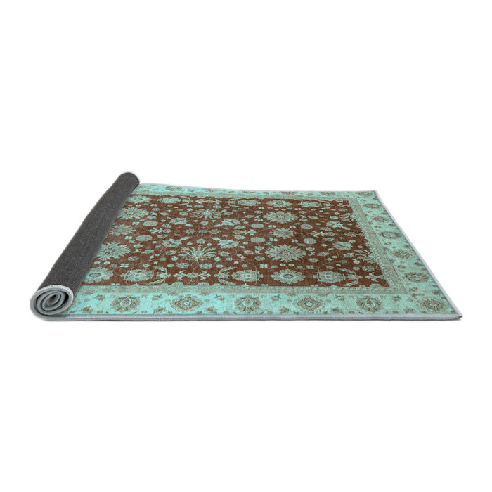 Sideview of Oriental Light Blue Traditional Rug, abs3656lblu