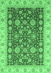 Oriental Emerald Green Traditional Rug, abs3656emgrn