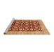 Sideview of Machine Washable Abstract Orange Rug, wshabs3657