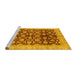 Sideview of Machine Washable Oriental Yellow Traditional Rug, wshabs3657yw