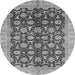 Round Oriental Gray Traditional Rug, abs3657gry