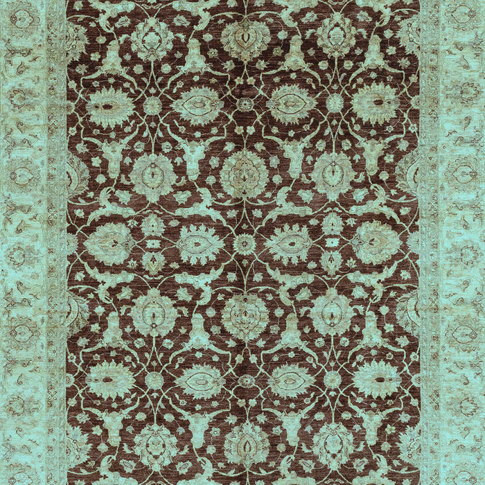 Machine Washable Oriental Light Blue Traditional Rug, wshabs3657lblu