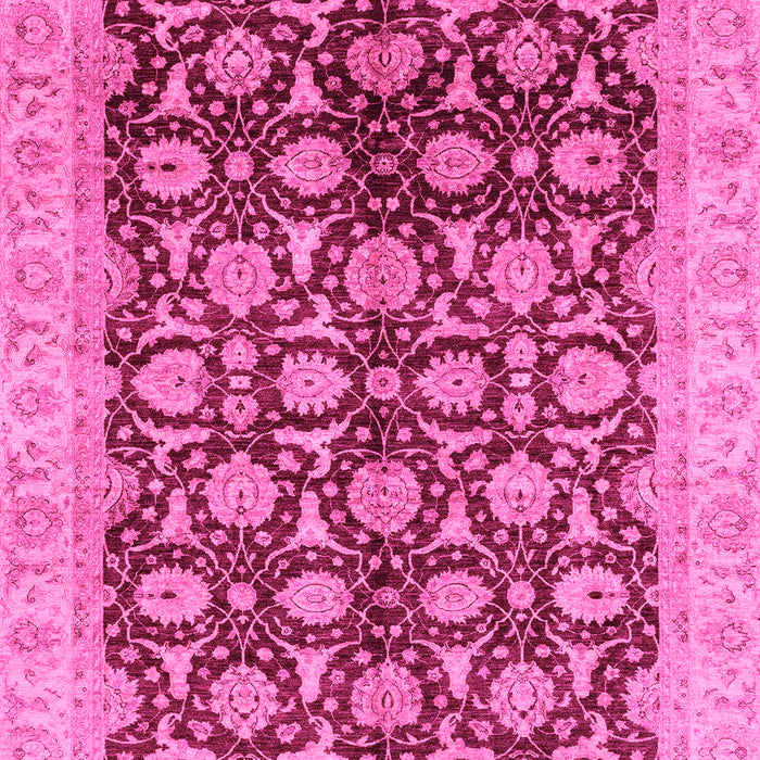 Machine Washable Oriental Pink Traditional Rug, wshabs3657pnk