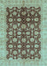 Oriental Light Blue Traditional Rug, abs3657lblu