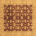 Square Oriental Brown Traditional Rug, abs3657brn