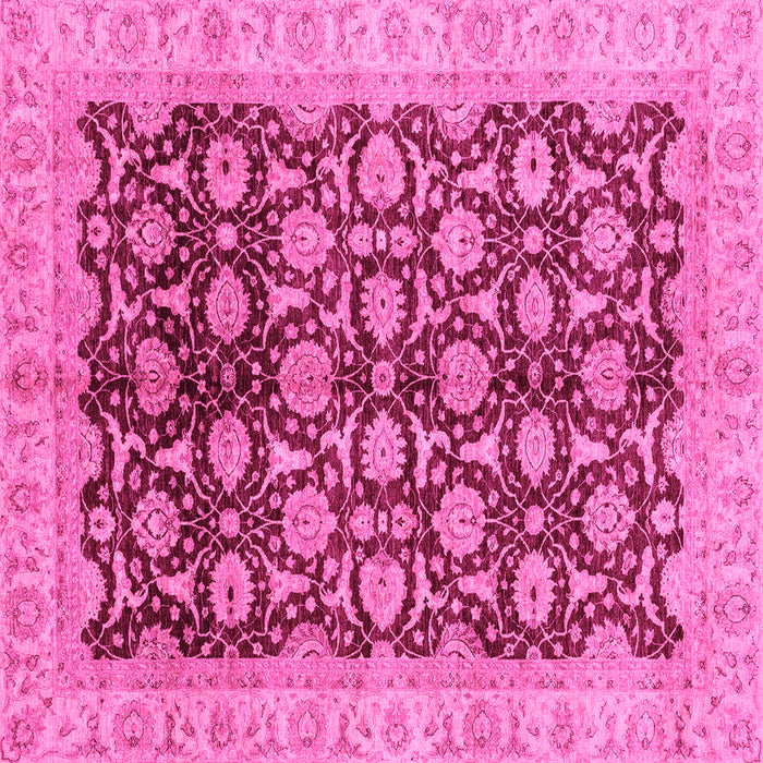 Square Oriental Pink Traditional Rug, abs3657pnk