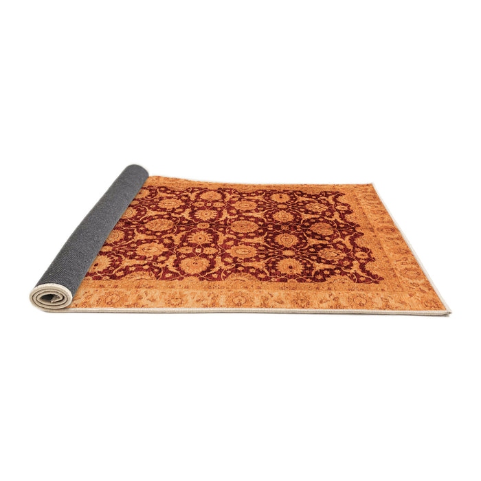 Sideview of Oriental Orange Traditional Rug, abs3657org