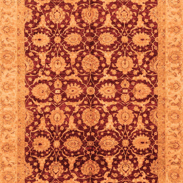Machine Washable Oriental Orange Traditional Area Rugs, wshabs3657org