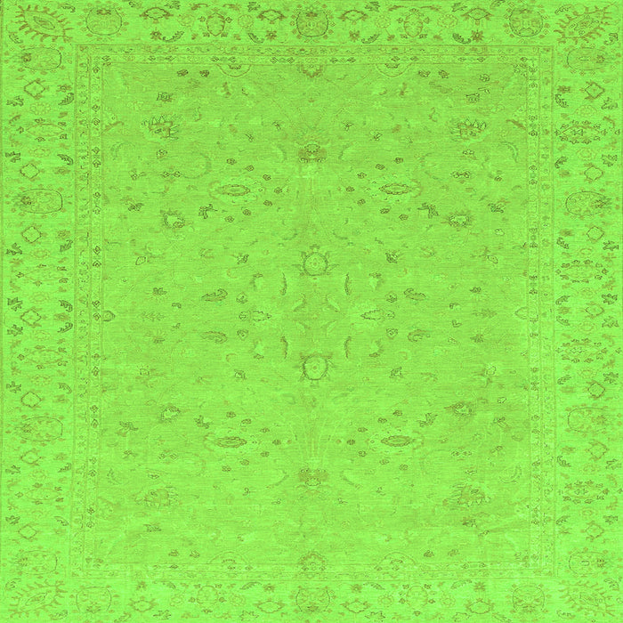 Square Abstract Green Modern Rug, abs3658grn