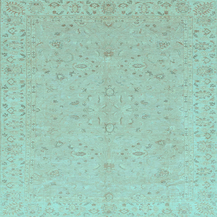 Square Abstract Light Blue Modern Rug, abs3658lblu