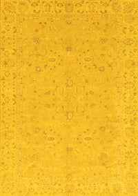 Abstract Yellow Modern Rug, abs3658yw