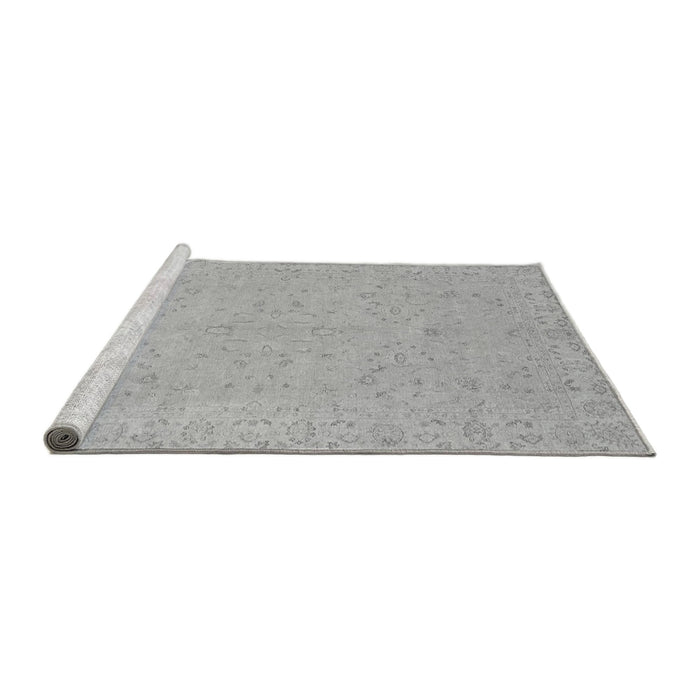 Sideview of Machine Washable Abstract Gray Modern Rug, wshabs3658gry