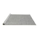 Sideview of Machine Washable Abstract Gray Modern Rug, wshabs3658gry