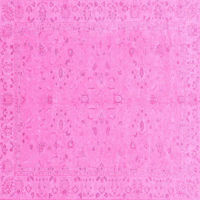 Square Abstract Pink Modern Rug, abs3658pnk