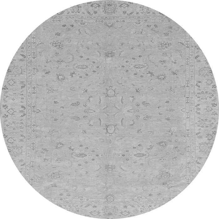 Round Abstract Gray Modern Rug, abs3658gry