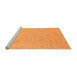 Sideview of Machine Washable Abstract Orange Modern Area Rugs, wshabs3658org