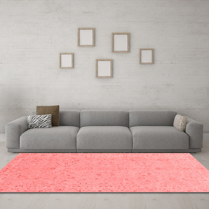 Modern Red Washable Rugs