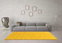 Machine Washable Abstract Yellow Modern Rug, wshabs3658yw