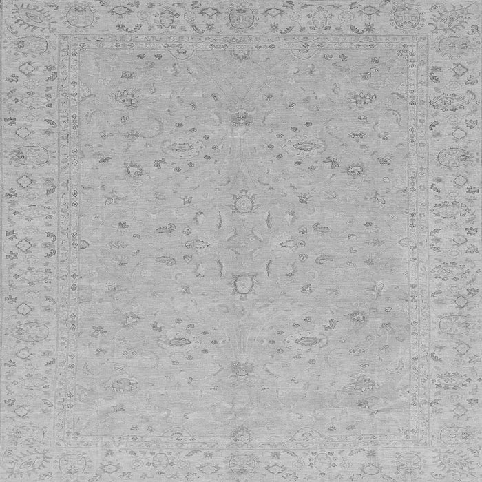 Square Abstract Gray Modern Rug, abs3658gry