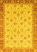 Machine Washable Abstract Yellow Modern Rug, wshabs3659yw