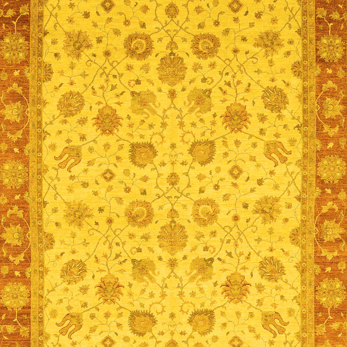 Machine Washable Abstract Yellow Modern Rug, wshabs3659yw