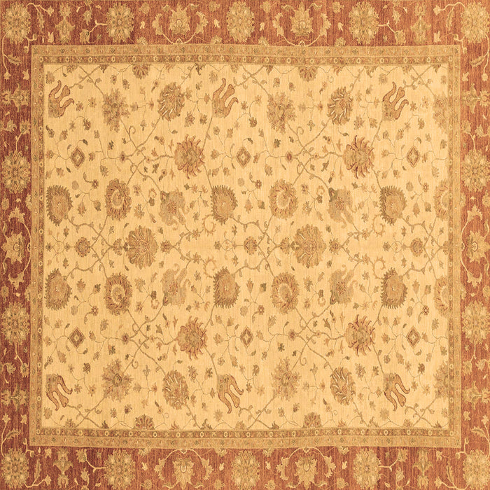 Square Abstract Brown Modern Rug, abs3659brn