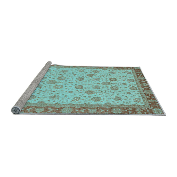 Sideview of Machine Washable Abstract Light Blue Modern Rug, wshabs3659lblu