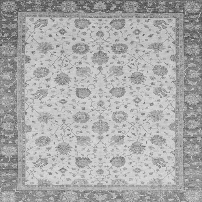 Square Abstract Gray Modern Rug, abs3659gry