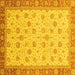 Square Abstract Yellow Modern Rug, abs3659yw