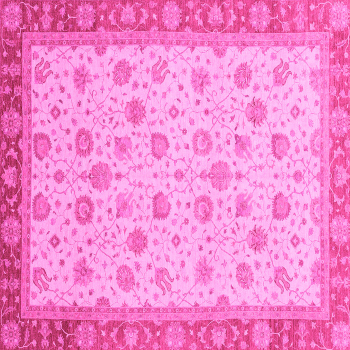 Square Abstract Pink Modern Rug, abs3659pnk