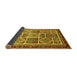 Sideview of Abstract Yellow Modern Rug, abs365yw