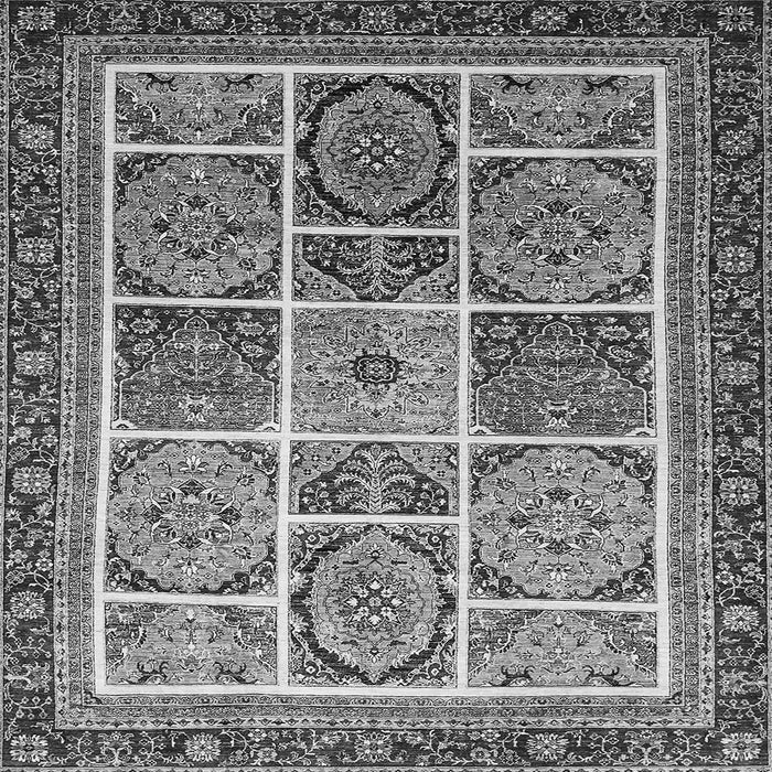 Square Machine Washable Abstract Gray Modern Rug, wshabs365gry