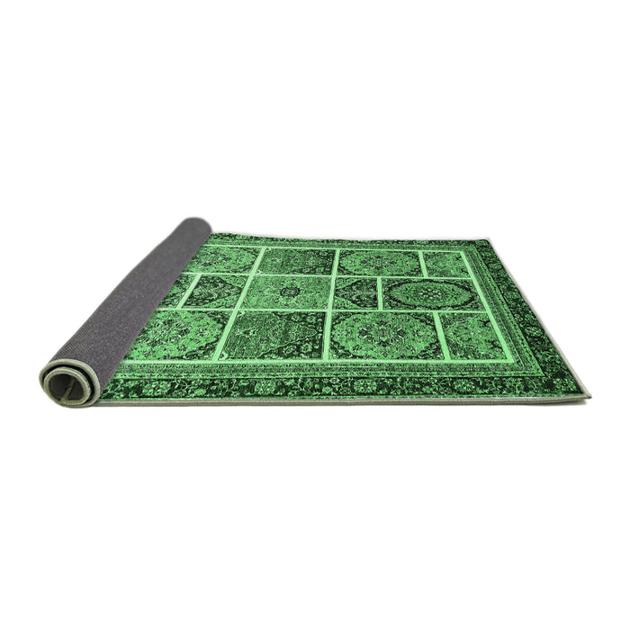 Sideview of Abstract Emerald Green Modern Rug, abs365emgrn
