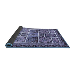 Sideview of Abstract Blue Modern Rug, abs365blu
