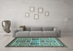 Machine Washable Abstract Light Blue Modern Rug in a Living Room, wshabs365lblu