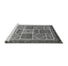 Sideview of Machine Washable Abstract Gray Modern Rug, wshabs365gry