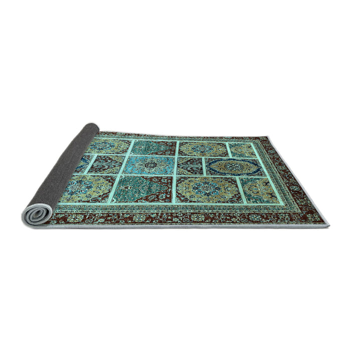 Sideview of Abstract Light Blue Modern Rug, abs365lblu