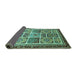 Sideview of Abstract Turquoise Modern Rug, abs365turq