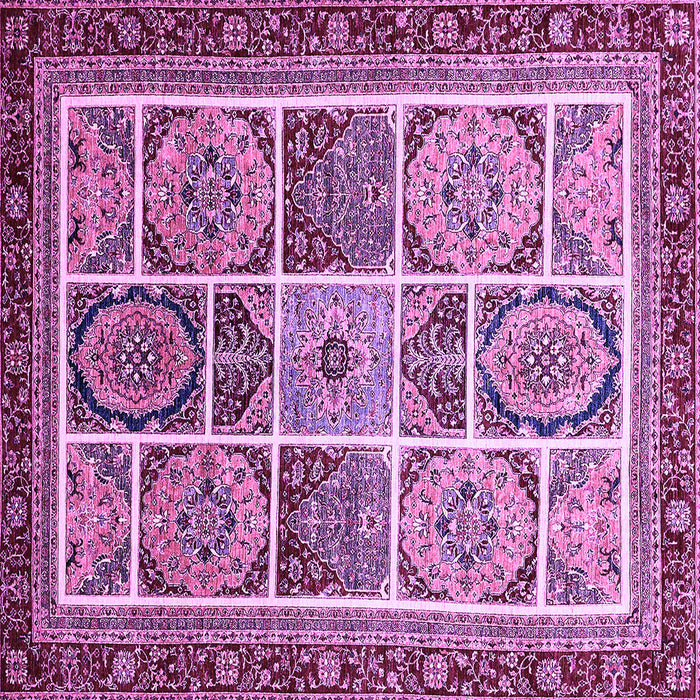 Square Abstract Purple Modern Rug, abs365pur