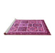 Sideview of Machine Washable Abstract Pink Modern Rug, wshabs365pnk