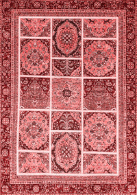 Abstract Red Modern Rug, abs365red