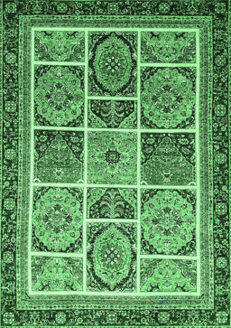 Abstract Emerald Green Modern Rug, abs365emgrn