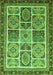 Machine Washable Abstract Green Modern Area Rugs, wshabs365grn