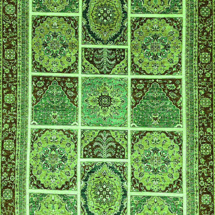 Machine Washable Abstract Green Modern Area Rugs, wshabs365grn